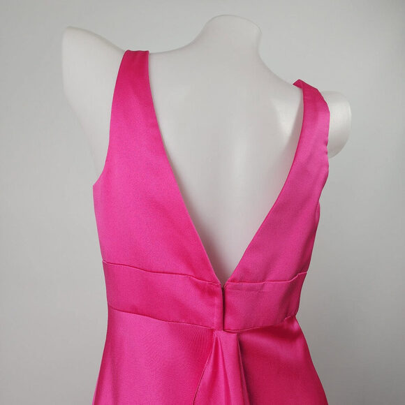 Alfred Angelo Pink Satin Bridesmaids Event Dress Size S - Picture 7 of 10